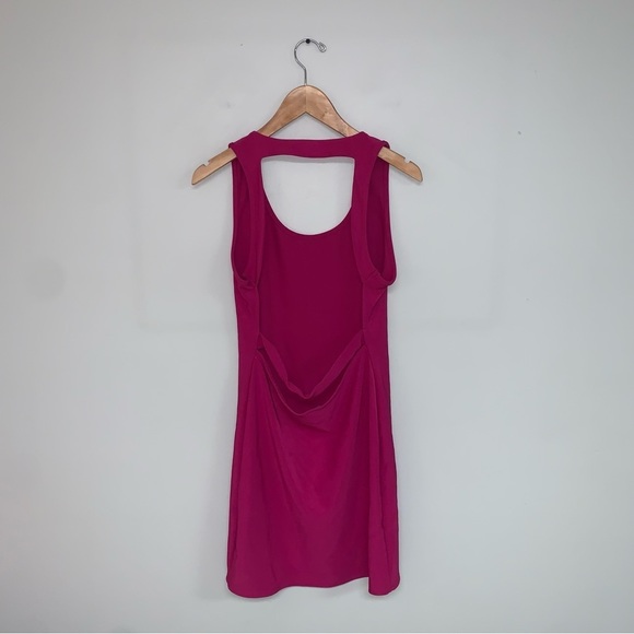 Sparkle & Fade Mini Dress Women's Size Large Pink Magenta Bodycon Open Back Tank - Picture 6 of 8